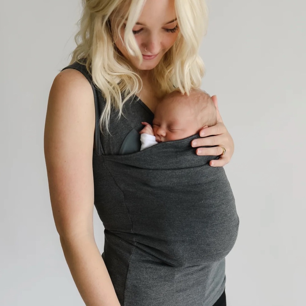 Lalabu Soothe Gray Babywearing Tank Top Size M